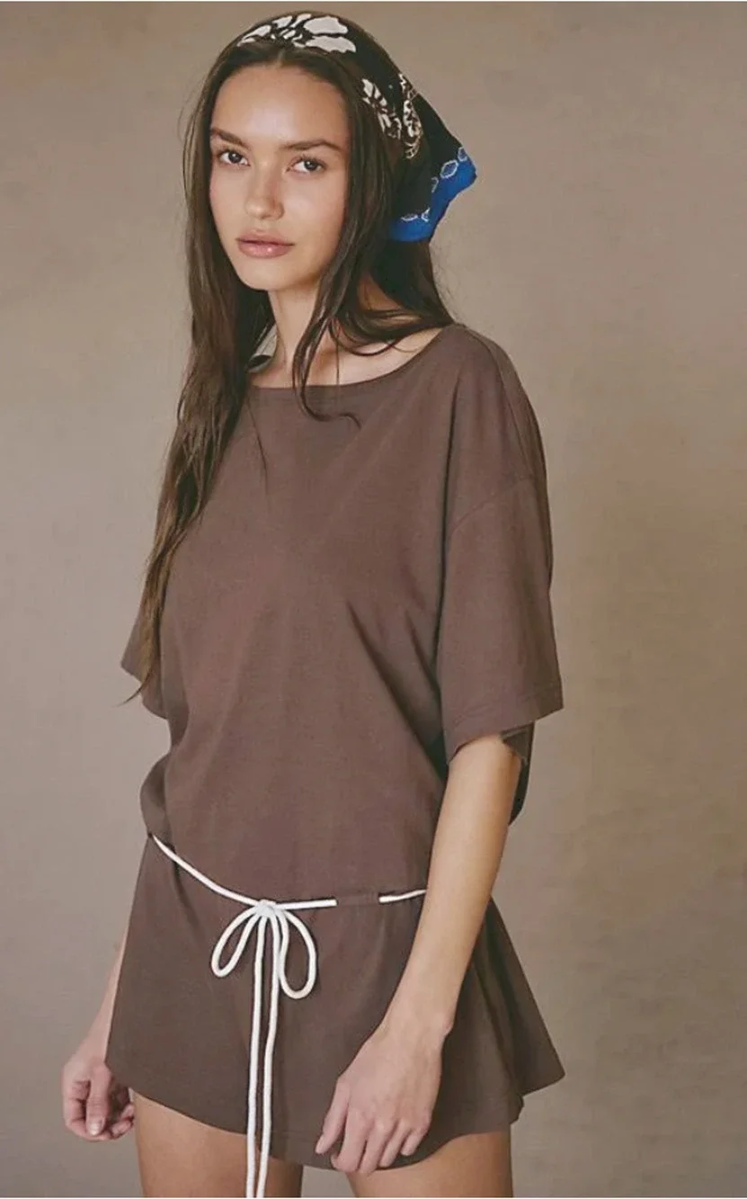 NEW FREE PEOPLE FREE-EST CARAFE BROWN MONET ROMPER SZ XS